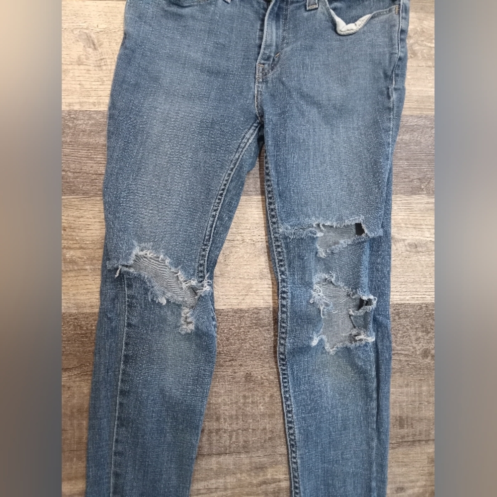 Levi Strauss 535 distressed super skinny 27/28 - Picture 2 of 6